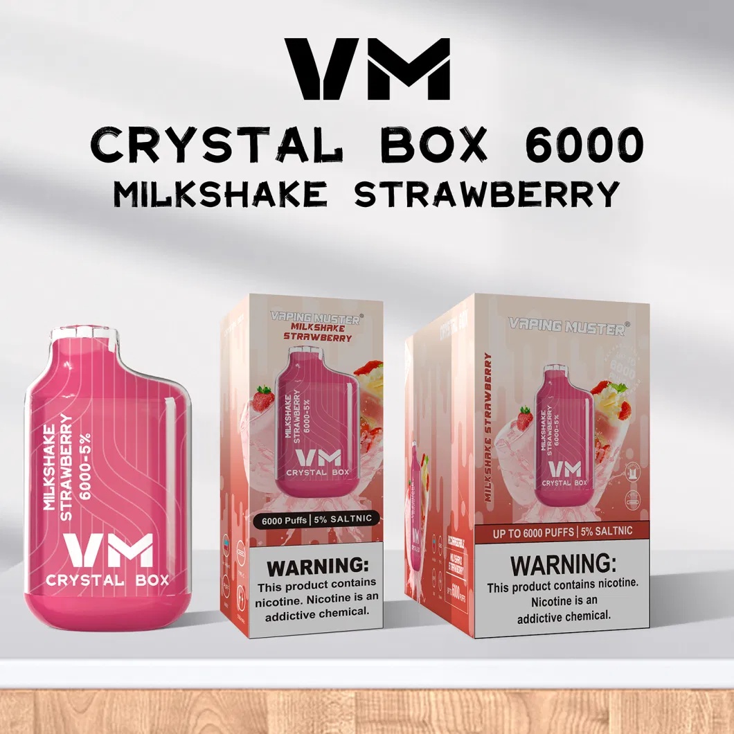 Niimoo Vaping Muster Crystal Box 6000 Puff High Quality Hot Selling Poland Europe UK E Cigarate Wholesale Disposable Vape