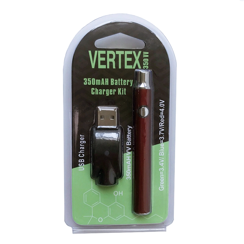 Vertex Preheat Battery Kits Variable Voltage Preheating Vape Battery Vaporizer Adjustable 350mAh 510 Thread Vapes Pen Batteries