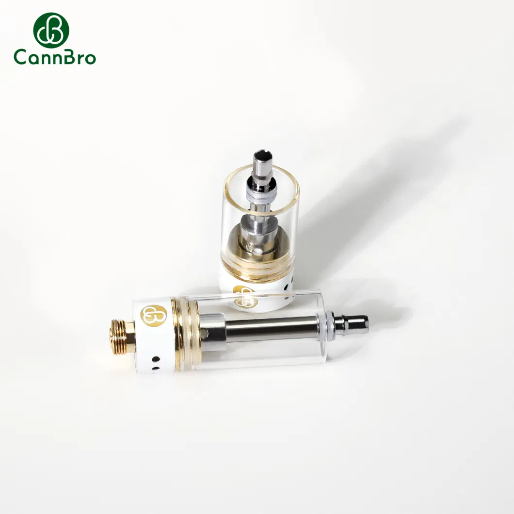 Cannbro 510 Thread West Coast Cure Empty 1ml 2ml Thick Oil Brass Knuckle Metal Tip Full Ceramic Coil Empty Vaporizer Atomizer Vaping Pen Cartridges