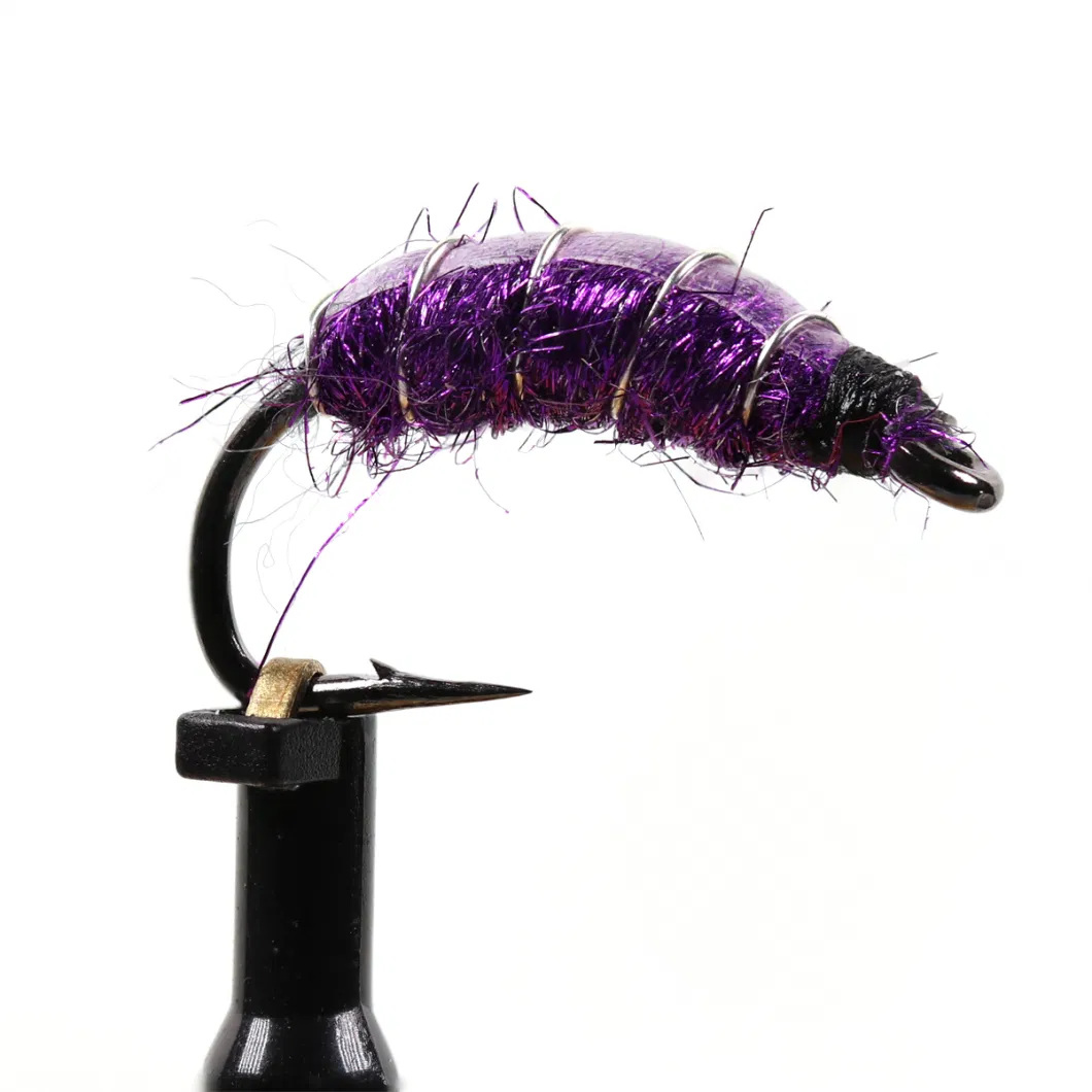 Freshwater Shrimp Fly Scuds Bug Worm Fly Nymphs with Barbed Hook Trout Grayling Fly Fishing Lures Bait