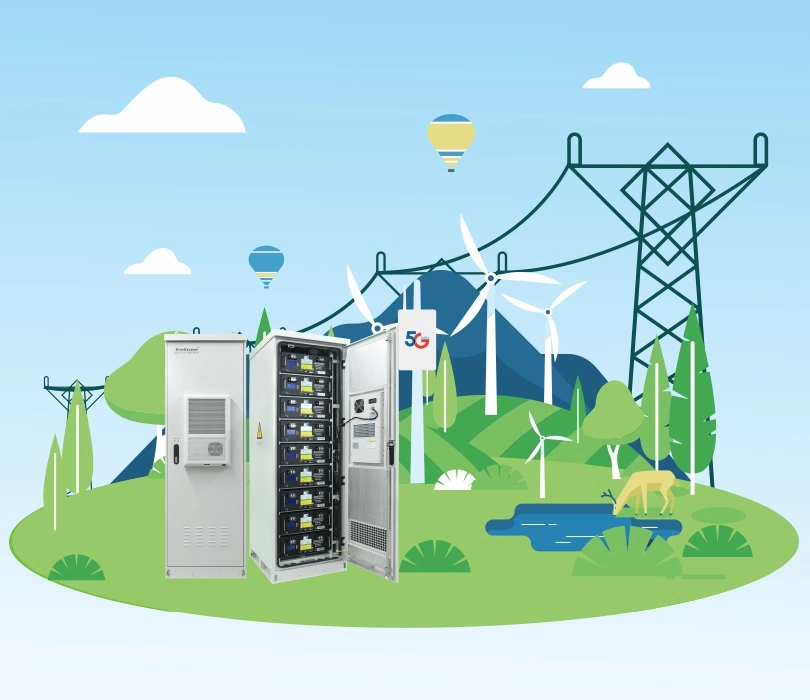 Customizable Outdoor Cabinet with 48V900ah Lithium Battery for Telecommunications Power Backup