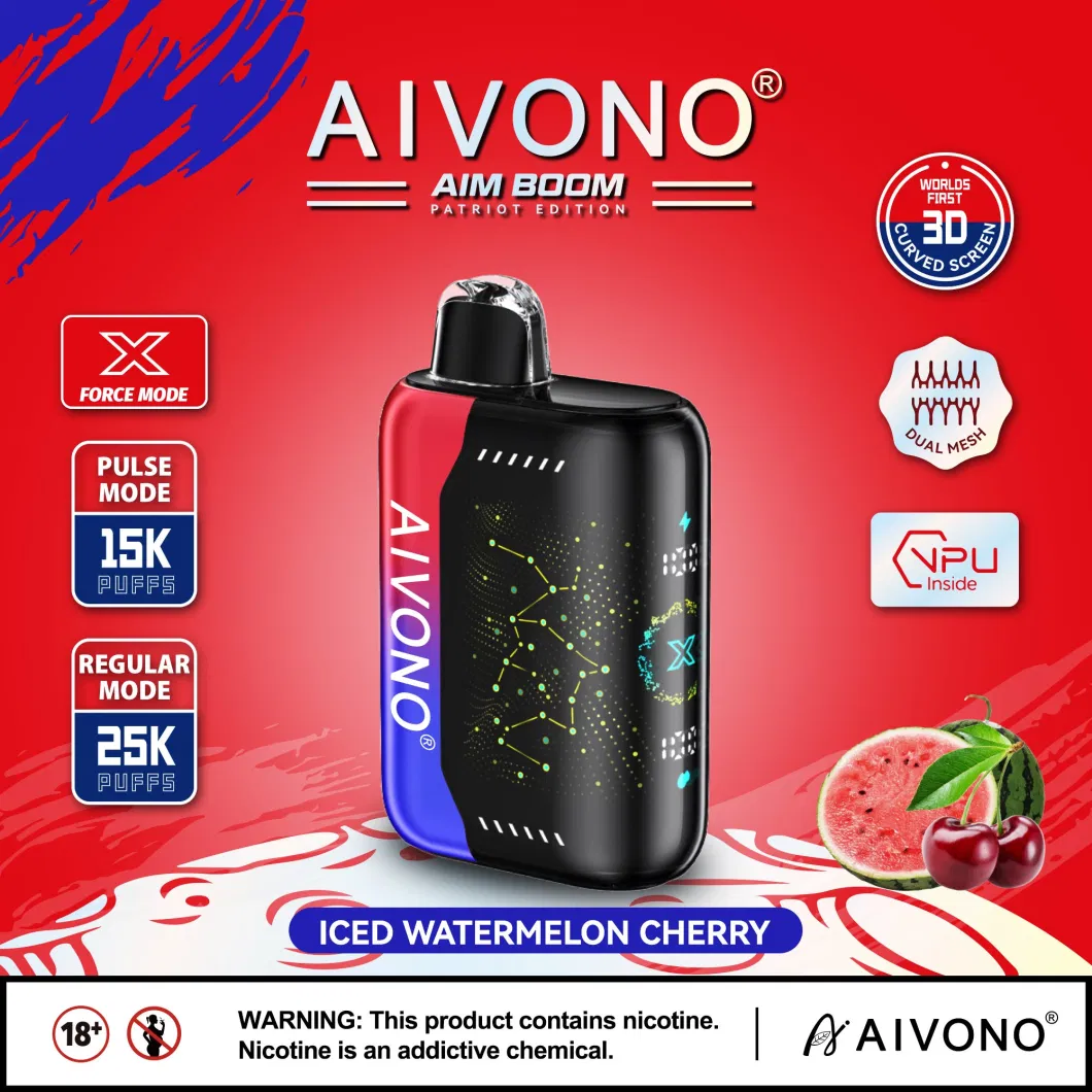 2024 Vaper Puff Bar Pulse X Disposable Vapes Pen 25K Puffs Smart Vapes 3D Curved Screen Starry Sky Wholesale Vape Aivono Aim Boom 25000 Puffs Mesh Coil