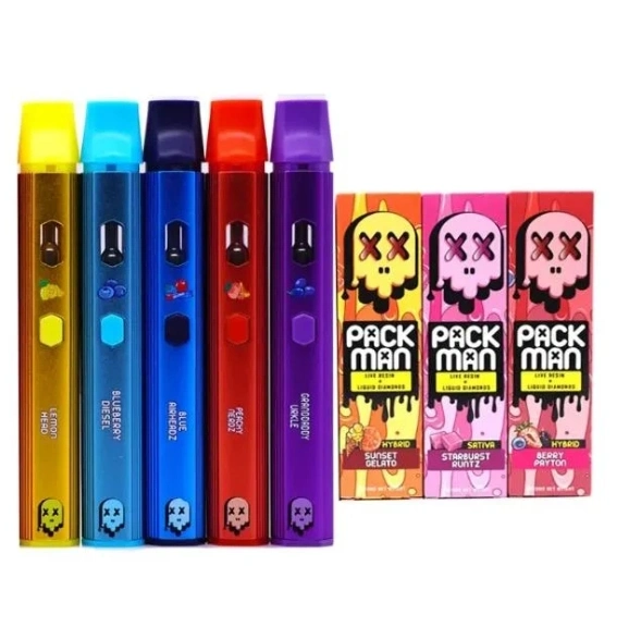 UK Gen 3 Packman Dispsoable Vape Pen Style Empty Carts 2 Grams E-Cigarette Thick Oil Vaper USB Type C Rechargeable Smoke Vaping Pack Man Disposable Vapes