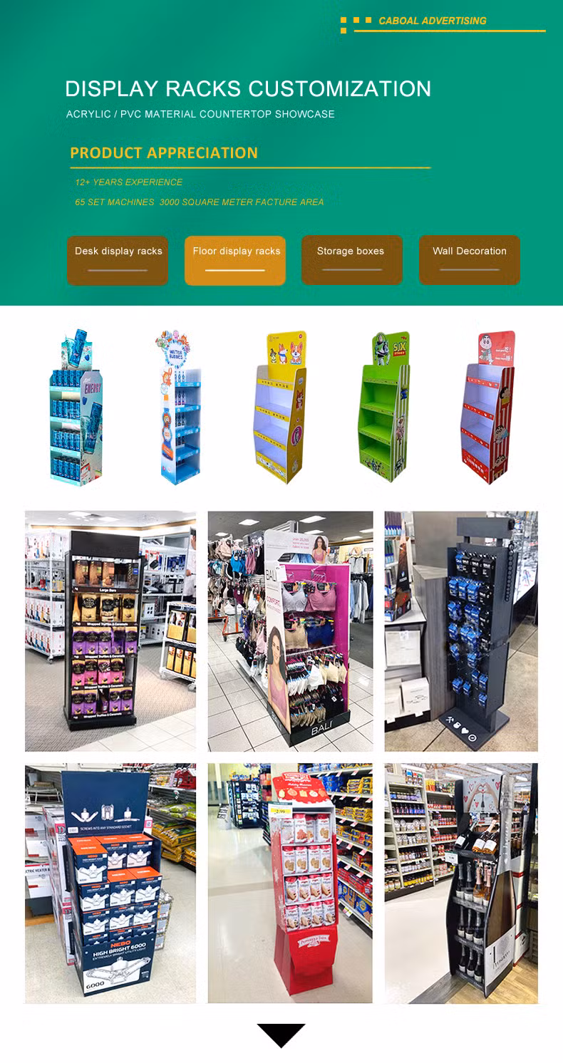 Custom Corrugated Paper Cardboard Retail Vape Counter Display Stand