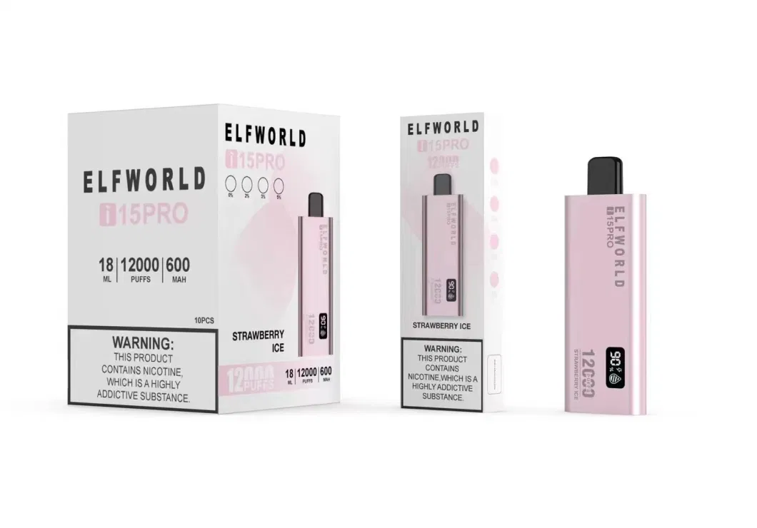 Wholesale Disposable Vape Pen Custom Logo Elfworld I15 12000puff New Flavors