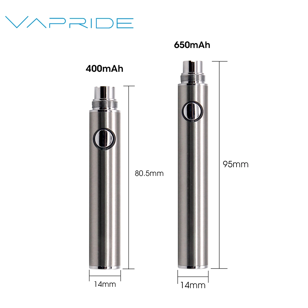 Custom Logo Vape Pen Battery 350/400/650/900mAh 510 Thread Vaporizer E Cigarette Vape Battery