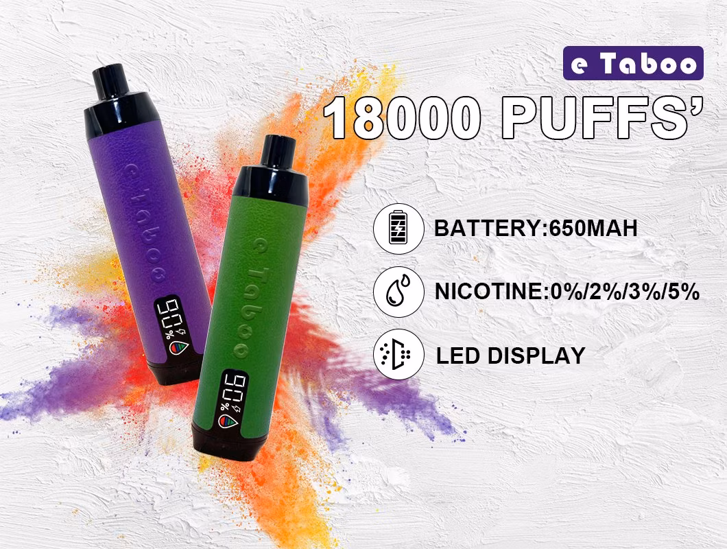 High Quality Leather Vaper 18, 000 Puffs Disposable Vape Display Screen Vaper Pen Style E Cigarette Online Shopping Wholesale