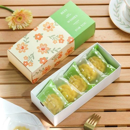 Portable Takeaway Retail Pie Cake Cookie Paper Packaging Box with Divider