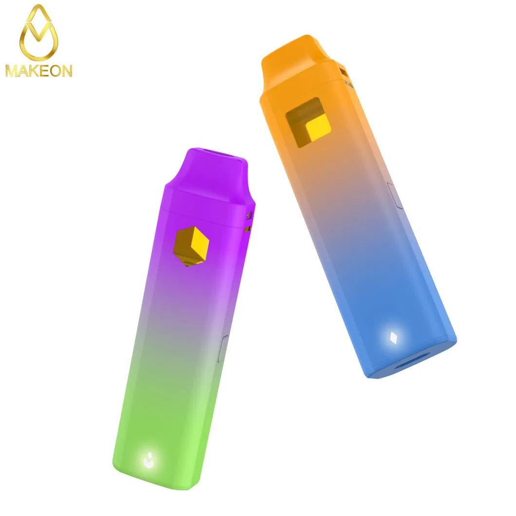 Makeon Duo 1.0/2.0ml Double Flacvor Customized Brand Logo OEM Design Live Resin Diamond Thick Oil Two Chambers Postless Bar Disposable E-Cigarette Vape