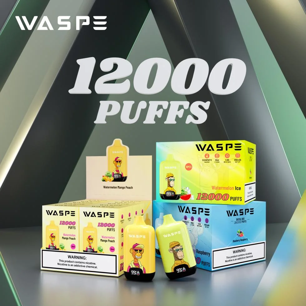 Waspe12K Wholesale USA Vaper Sida 12K 12000 Puffs Display Screen Ecig Electronic Cigarettes Disposable Vape Packwoods Vape 2024 Muha Meds 2g Empty Disposable