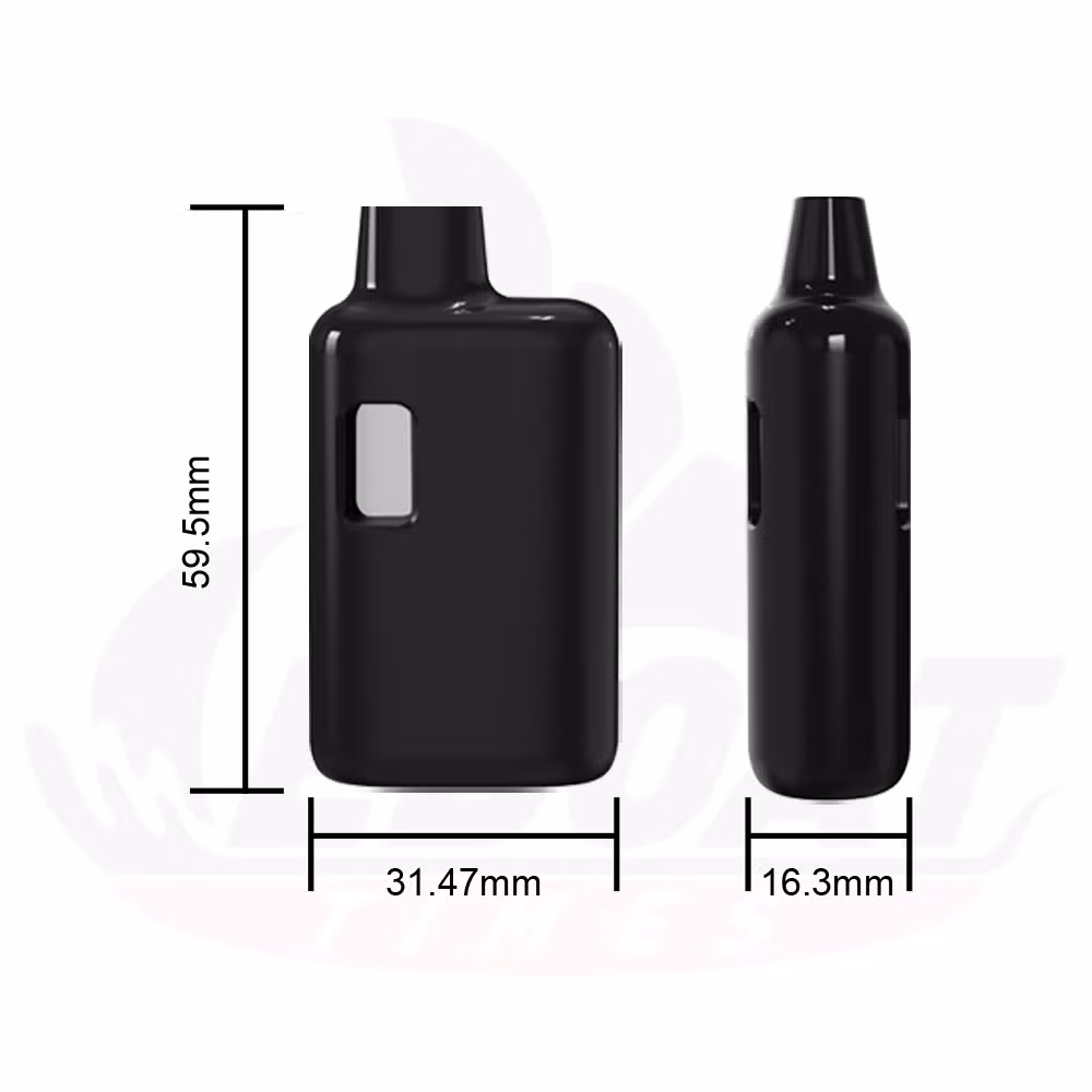 Box Shape Ceramic Coil Disposable Distillate 1g Live Resin Thick Oil Pod Postless Vape Custom Color Disposables