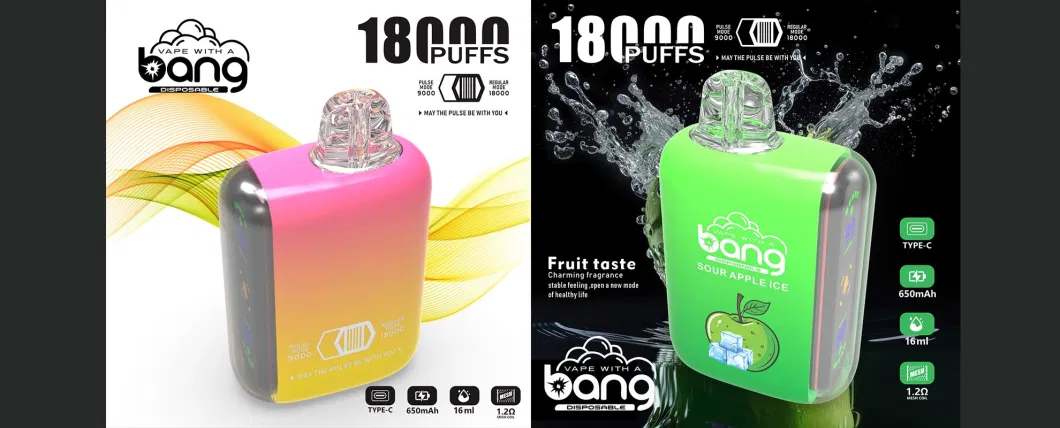 Bang Box 18000 Peach Mango Nicotine Puff 2% 5% Nicotine OEM Vaporizer Wholesale Vape Battery