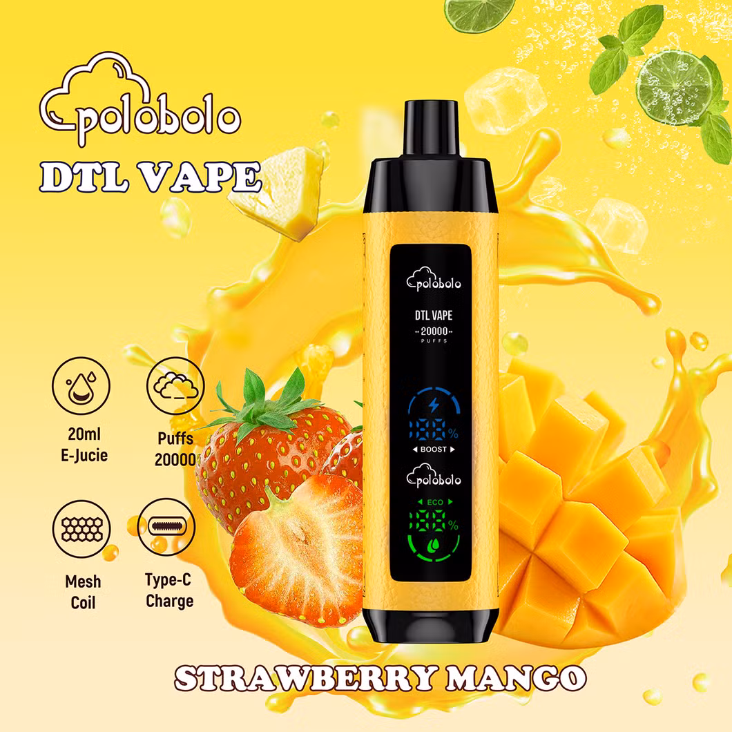 Superior Vaping Experience with Dual Mesh Coil, 20ml Capacity, and Comprehensive Flavor Customization Disposable Shisha Hookah Vape