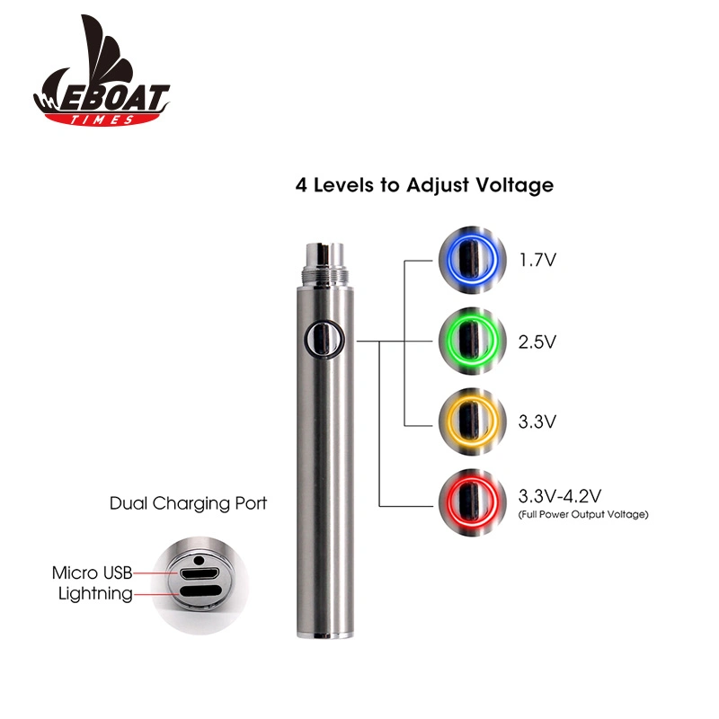 Bulk Vaporizer Vape Battery Variable Voltage E Cigarette Preheat Battery