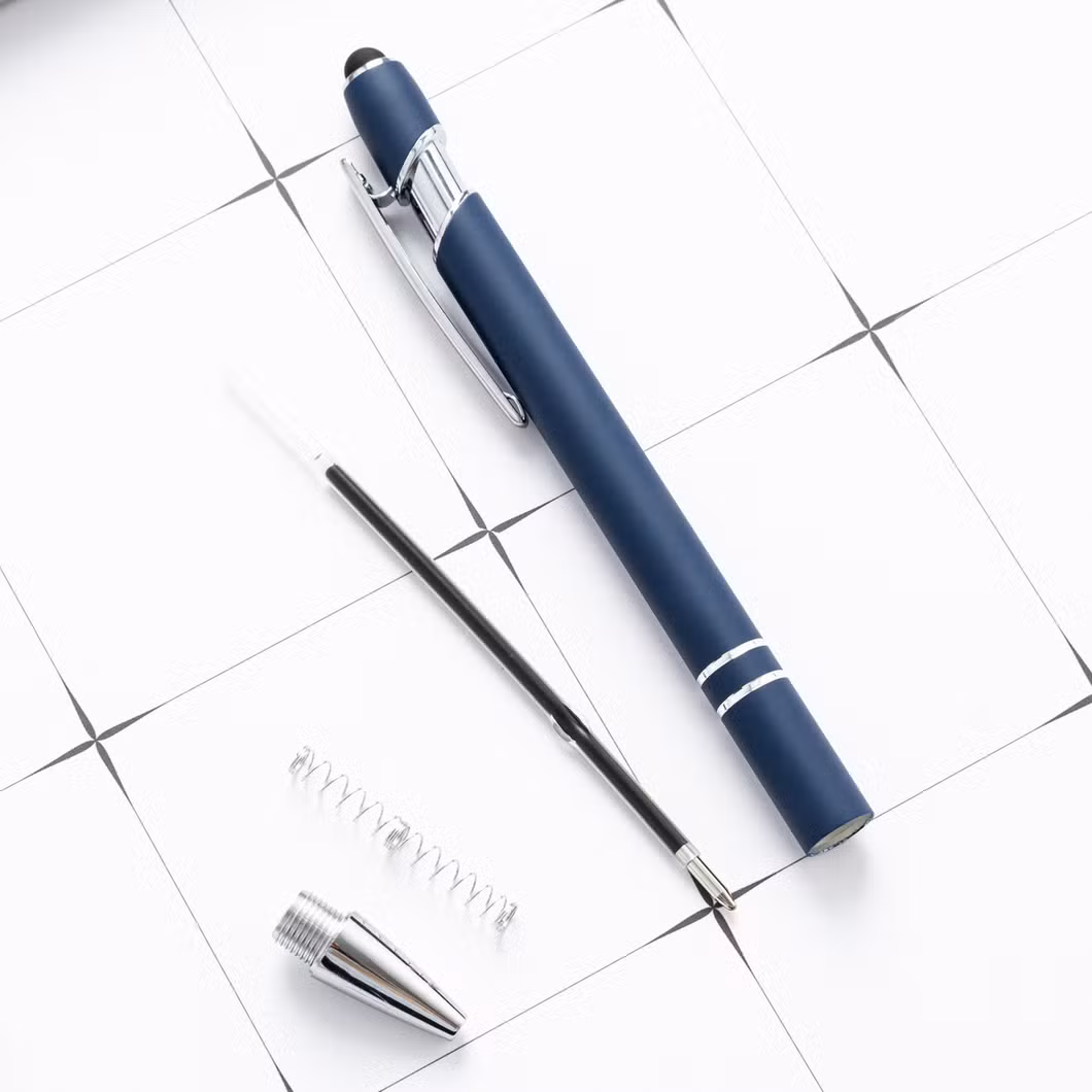5% off Factory Selling Stylus Customized Logo Value Rubber Paint Ballpoint Pen Multi-Color Optional Laser Engraving Logo