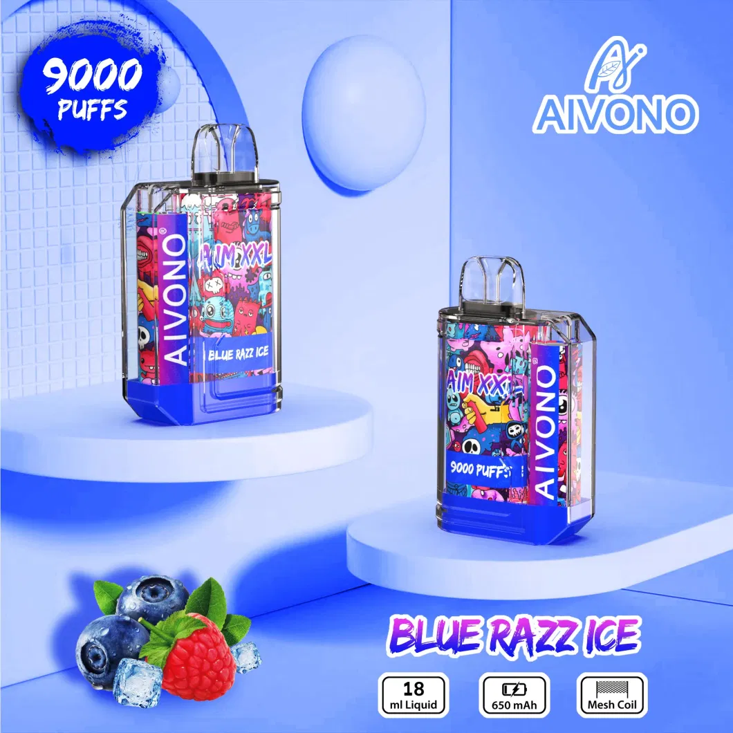 Aivono Aim-XXL 9000 Puff Zbood OEM Solo Cap PE 50K Vuse Go Black Ecig Disposable Vape