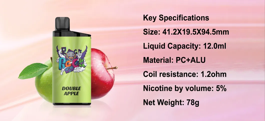 Custom Wholesale Disposable Vape Iget Bar 3500puffs Electronic Cigarette 12ml Vape Pen ODM Vape