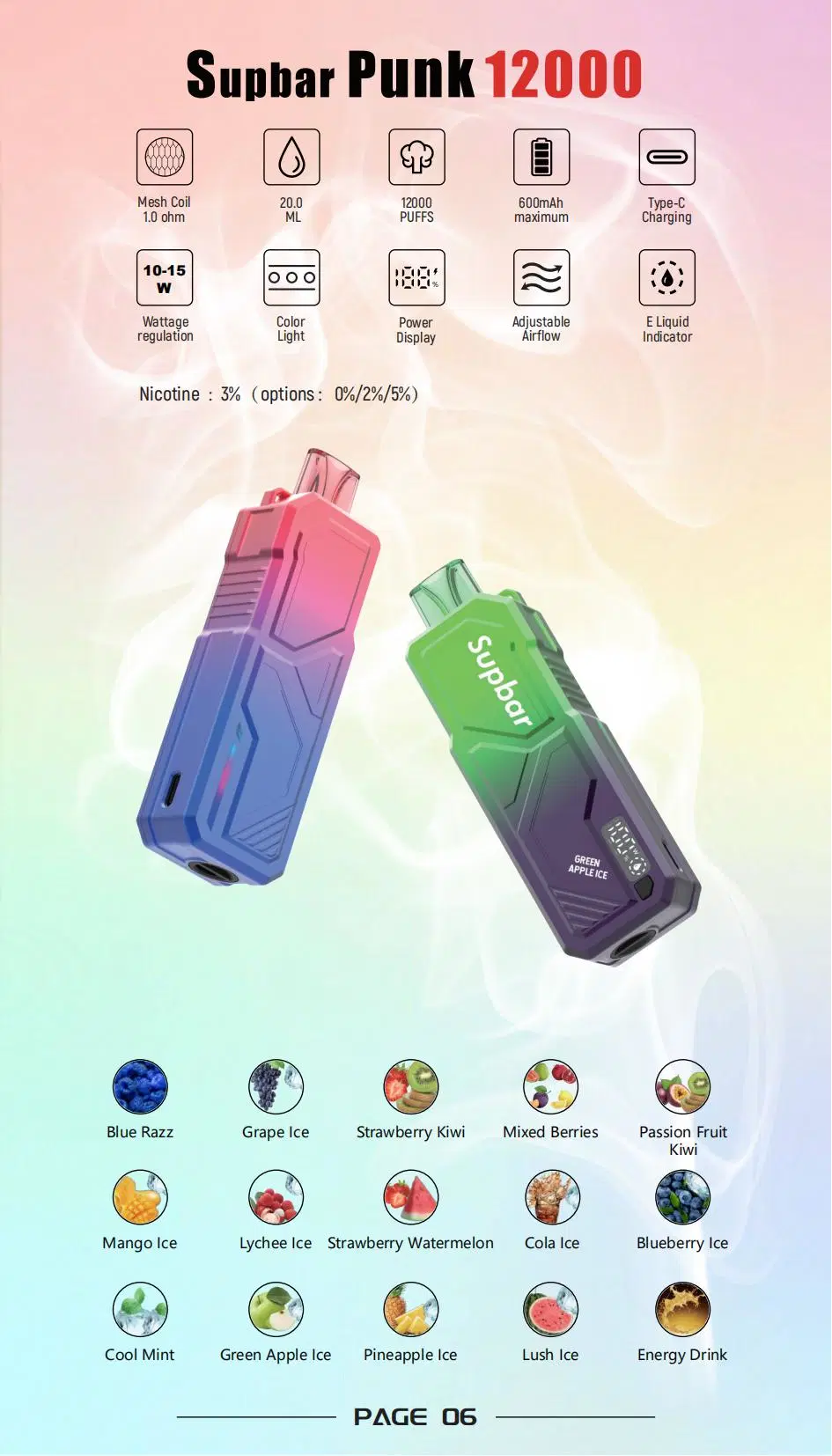 Factory Wholesale Directly Elegant Design Touch Screen Adjustable Airflow &amp; 3 Modes of Wattage Disposable Vaporizer Tesla Bar Xt 25000