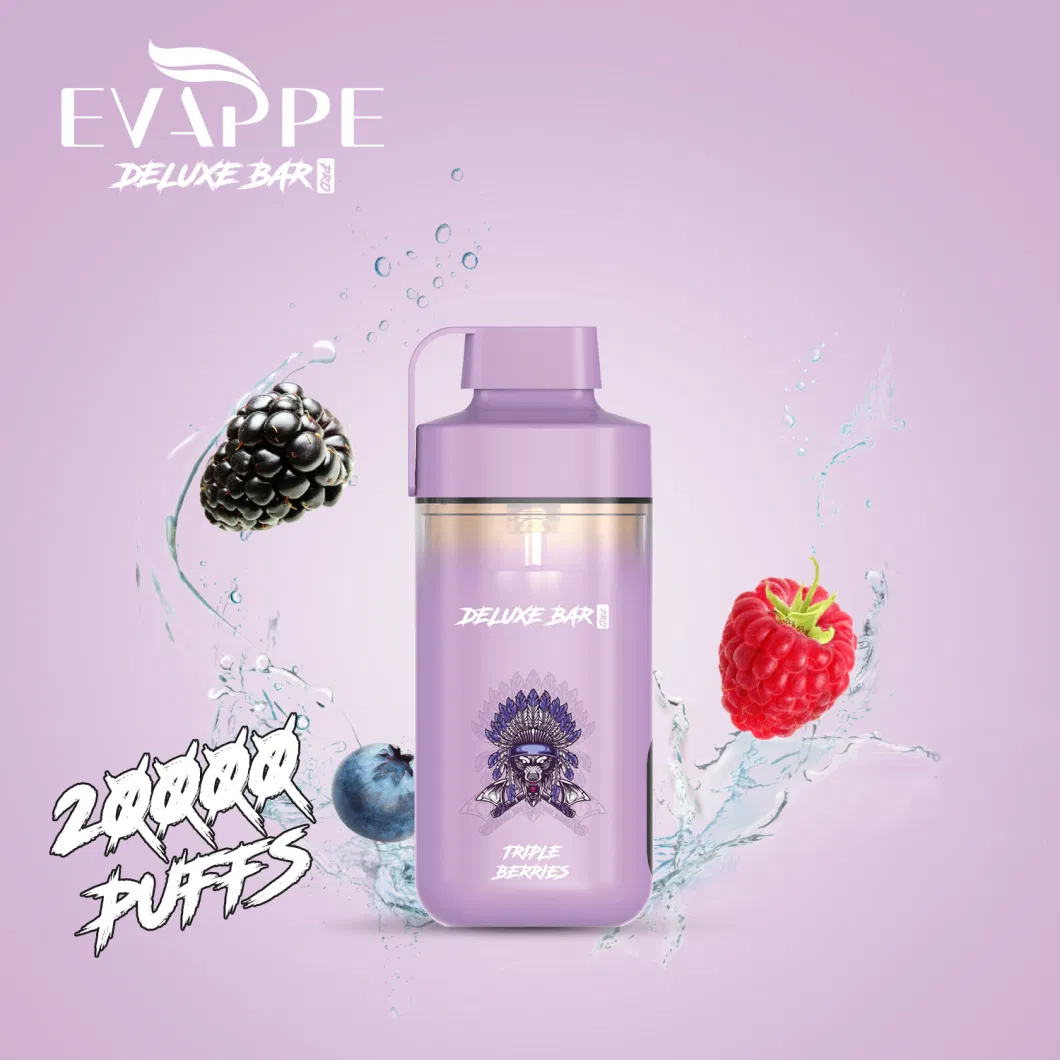 Evappe Deluxe Bar PRO 20000 Puff Zbood Poco on Time Delivery Guranete Fluumbox Heating Stick Pastry Pen Electronic Cigarette Vape