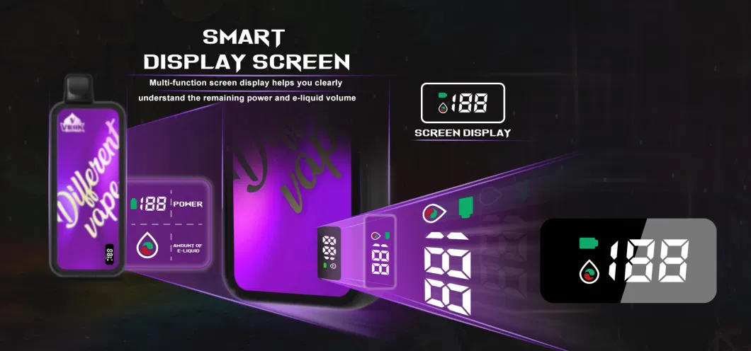 BS Smart Display Screen 1.0 Ohm Mesh Coil 12ml E Liquid Vaporizer Cigarette 10000 Puffs Electronic Cigarette Nic. Strength Customization Disposable Vape