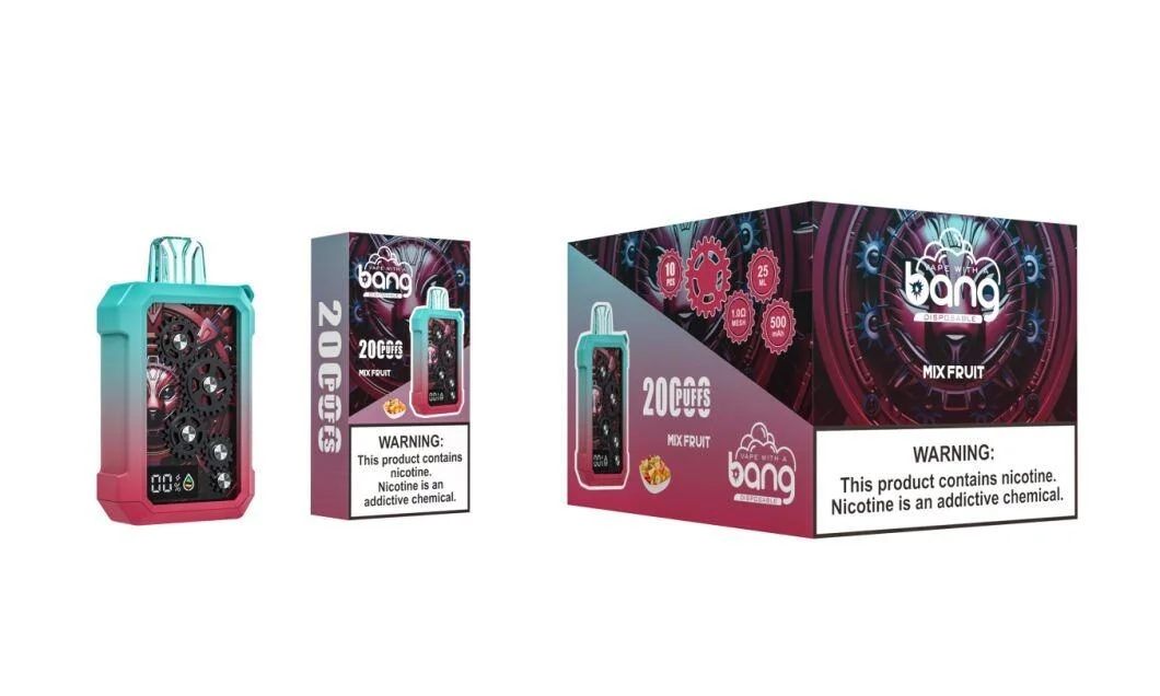 Digital 25000 Puffs Light E-Cigarette Crystal Vaporizer Dual Pods Bang King 25K Puff Disposable