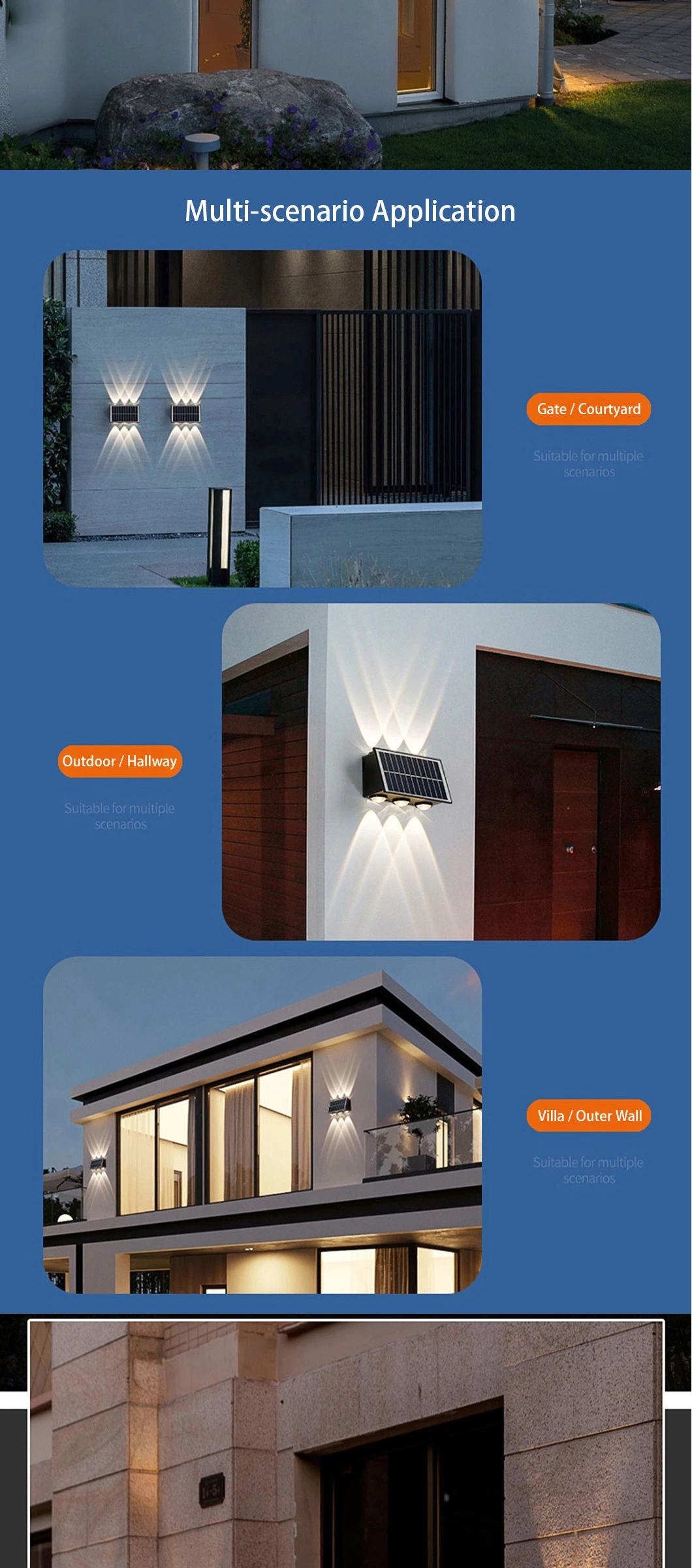 Solar LED Wall Light - up and Down