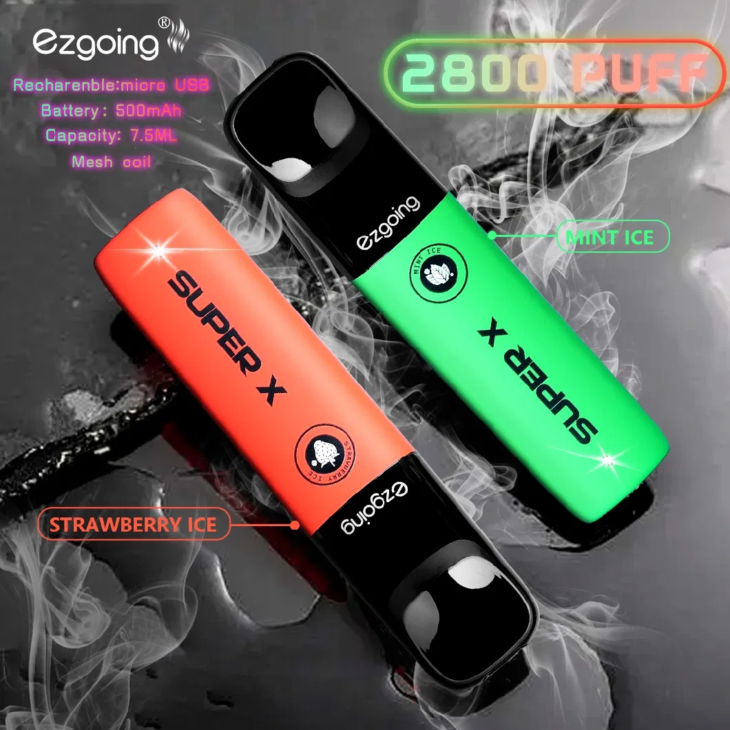 Sanvape E-Cigarette 2800 Puff Big Capacity 8ml Super X Disposable Vape Rechargeable