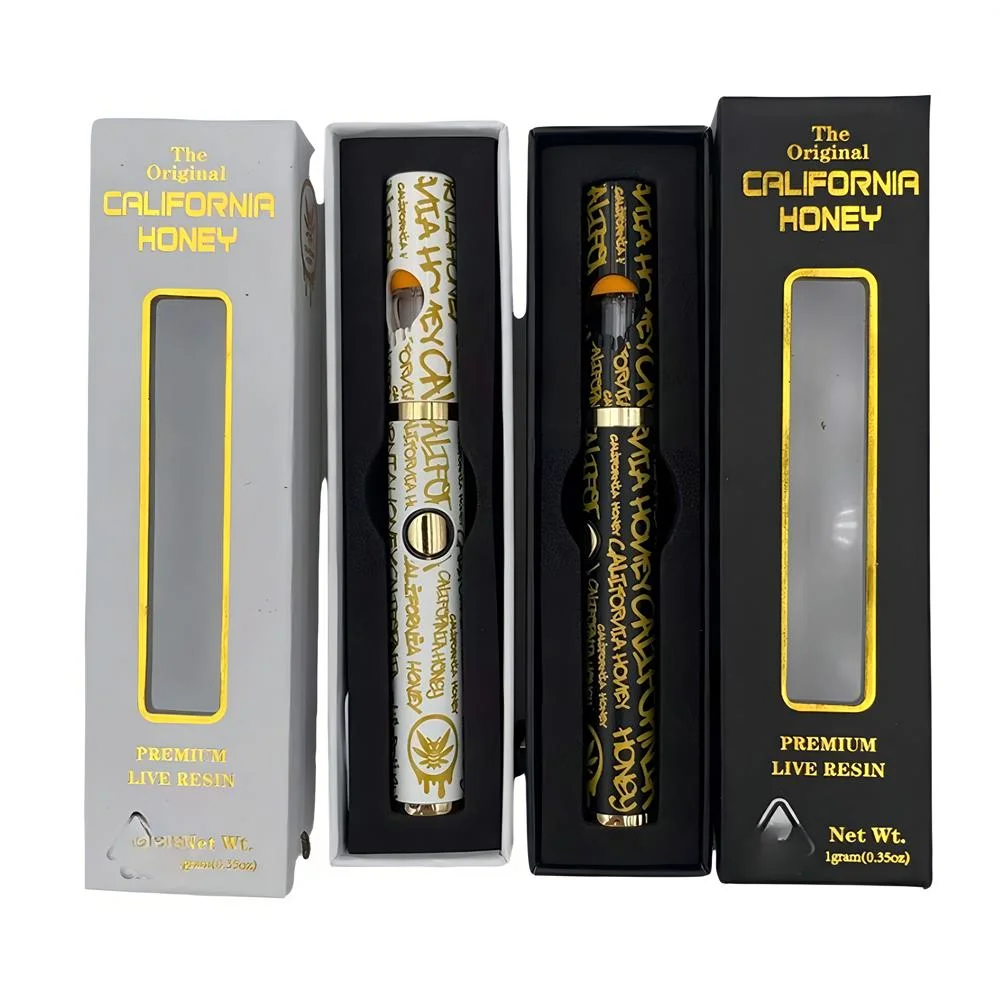 Wholesale Empty California Honey All Full Glass Diposable Vape Pen Vaporizer 1ml 1.0ml 1000mg 1g Ceramic Coil CB.D Th.C Delt.a 8 Extracts Starter Kit with Lead