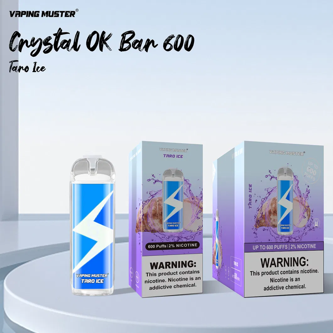 Niimoo Vaping Muster UK Hottest Selling E Cigarette Crystal Ok Bar 600puffs Bar Wholesale I Vape Custom Vape Pen OEM Tpd MSDS Disposable Vape