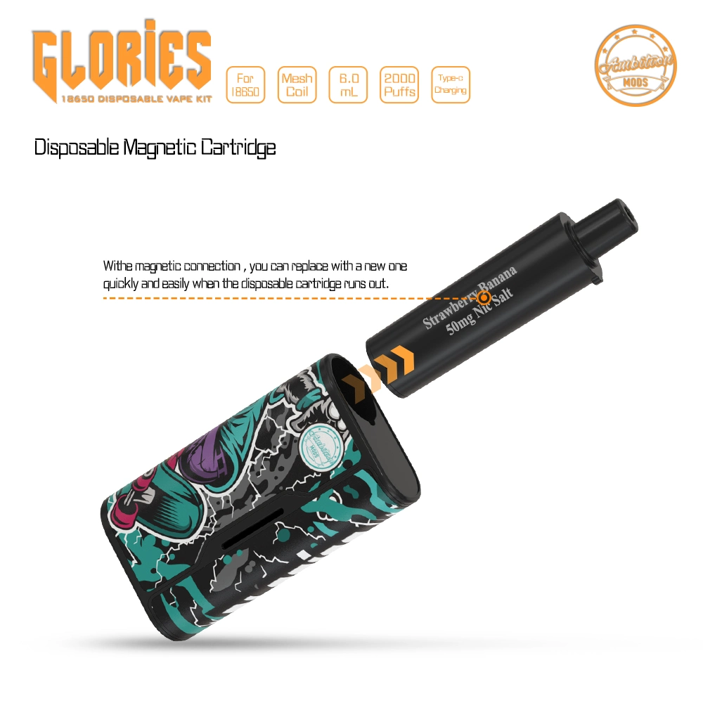 2022 New Disposable Mod Ambition Mods Glories 18650 Disposable Vape Near Me