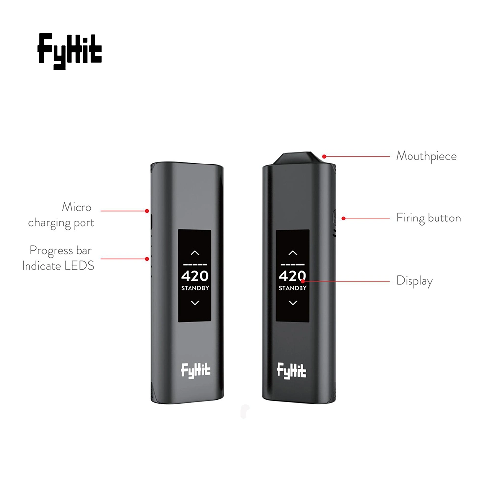 Best-Sell Fyhit Wax/Dry Herb Vaporizer 2 in 1 with Adjustable Temperature Rechargeable Vape Pen Battery