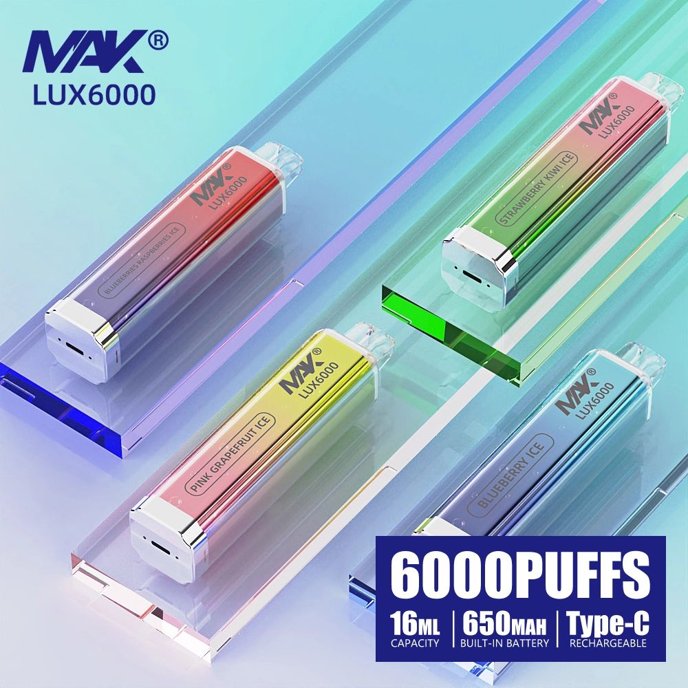 Multiful Flavor Choices Mak Crystal 6000 Puffs Shenzhen Vape Electronic Cigarette Rechargeable Vape Pen