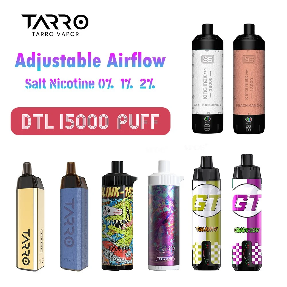 2024 Dtl 10000 15K Puff Best Seller Vapers Adjustable Airflow Big Smoke Disposable Vape Pen Tornado Wholesale Digital Box Shisha Flavour Hookah Pen E Bar Vapes