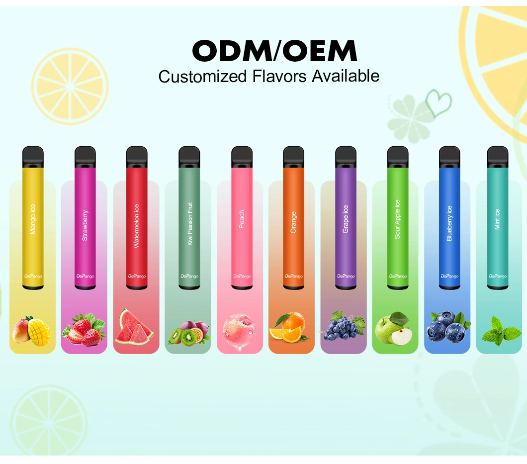 Shenzhen Vapes 800puff Disposable Vape Pod Without 2% 5% Nicotine Electronic Cigarette for 12 Flavor