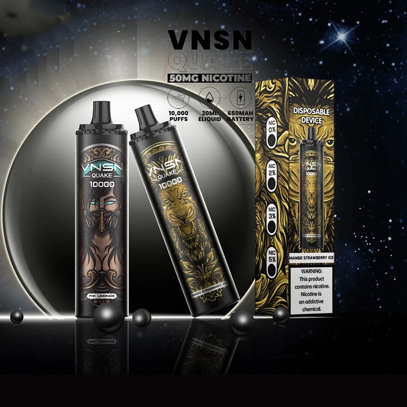 Wholesale Disposable Vape Pen Hookah Vnsn Quake 10000 Puffs 10K Adjustable Airflow Type-C Rechargeable 650mAh Wape