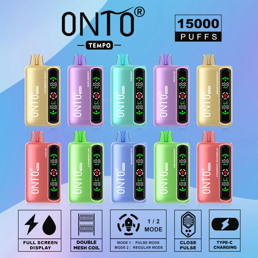 Onto Tempo 15000 Puffs OEM Manufacturers Disposable Vape Wholesale Electronic Cigarette Puff Bar