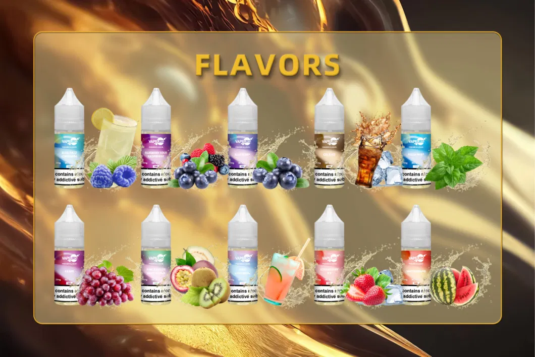 Fruity Taste Tpd Mhra 10ml Bottle Vaping Vape Liquid Fruit Flavors 3mg 6mg 20mg Nicotine Salt Juice Disposable Vape Vapers Eliquid Ejuice