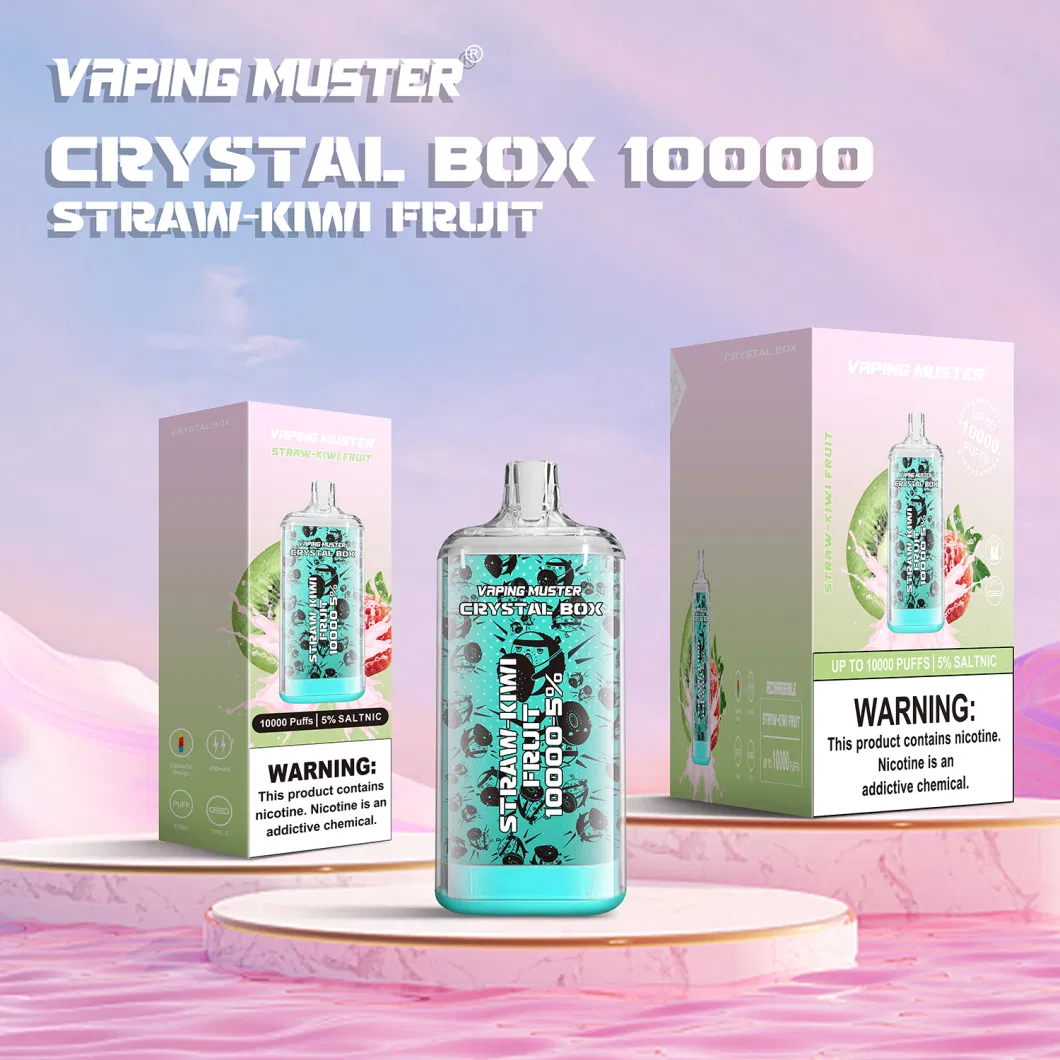 Vaping Muster Crystal Dispoasble Vape10000puffs Electronic Cigarette Furit Flavor E Liquid Ecigarette