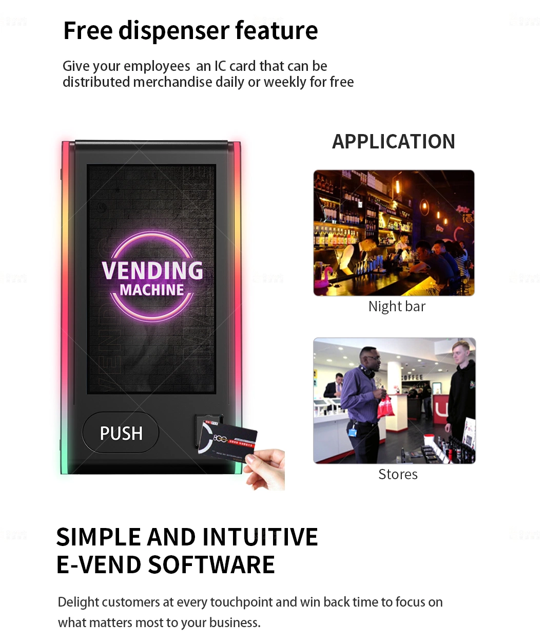 Credit Card Tobacco Mini Vape Vending Machine with ID Card Reader 18 Age Verification