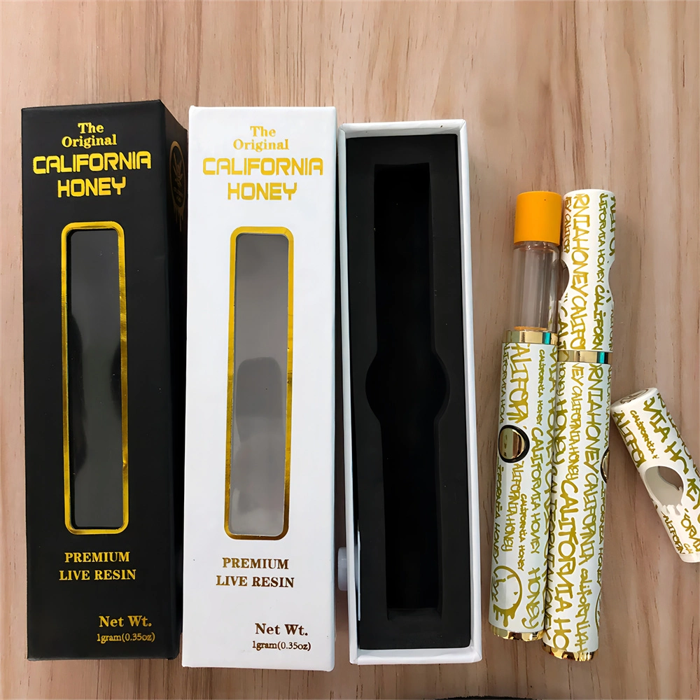 Wholesale Empty California Honey All Full Glass Diposable Vape Pen Vaporizer 1ml 1.0ml 1000mg 1g Ceramic Coil CB.D Th.C Delt.a 8 Extracts Starter Kit with Lead