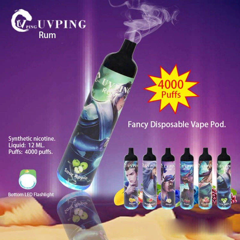 Disposable Vape Pen E Cigarette Ultra Extra Uvping Rum 4000 Puffs 850mAh Pods Cartridge Fume Infinity Smoking Vaporizer