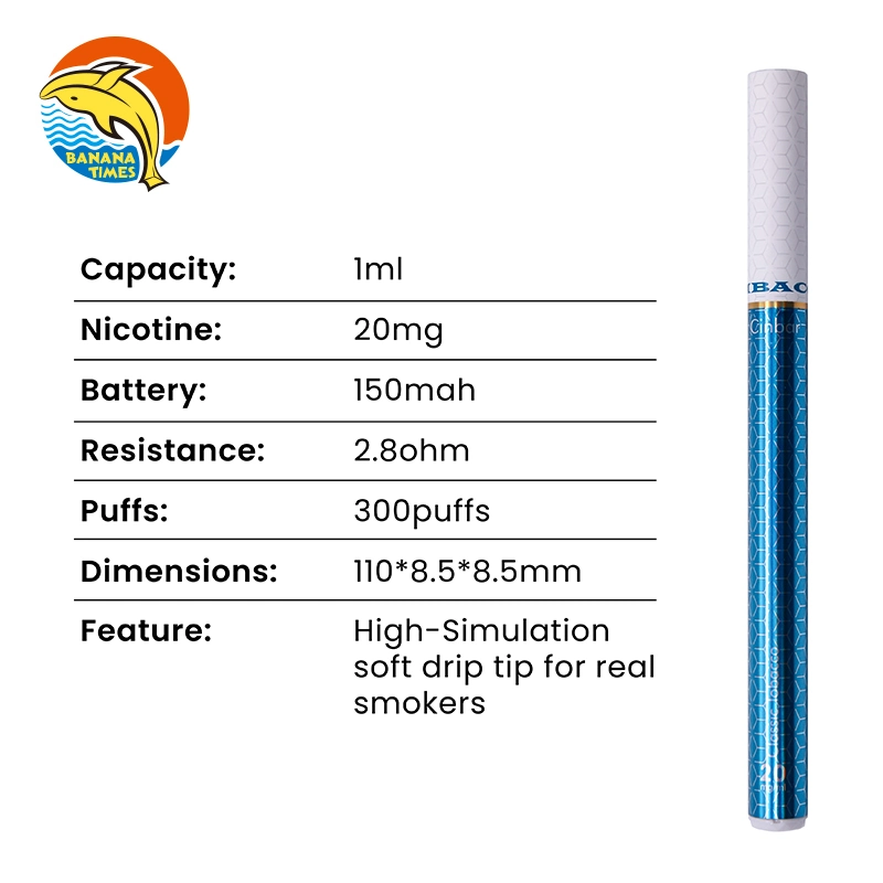 EU Romania UK 200puffs*3PCS E Cigarette Cigalike Disposable Vape 600puffs Vape Pen with Tpd Certificate