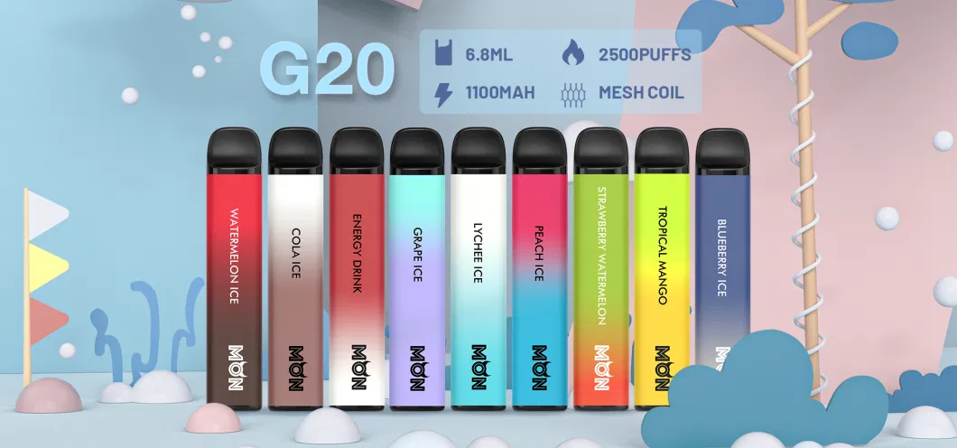 100% Authentic Vape Pen 2500puffs Mesh Coil Design Fruit Flavors Wholesale Factory Without Nicotine