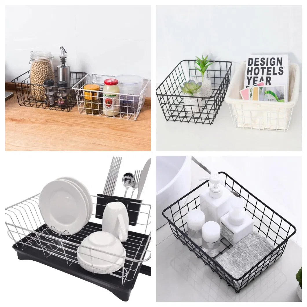 Stainless Steel Wire Basket Kitchen Storage Wholesale Picnic Metal Mesh Basket