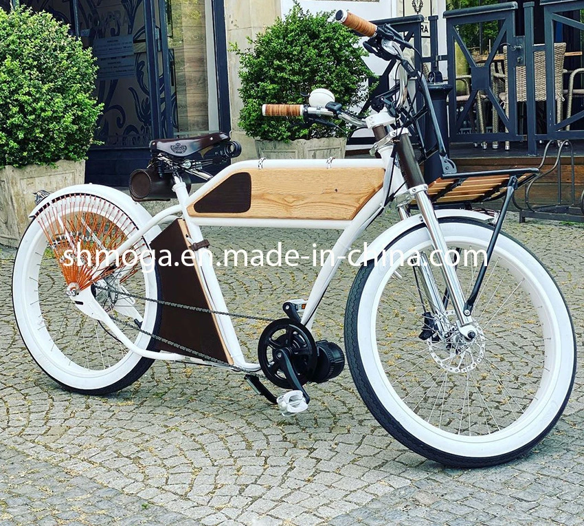 Wooden Tank Battery Pedelec/250W/2kw Velos Electrique Vae/Elektro Fahrrad Beachcruiser/Red Wine Leather Strap Ebike/Caferacer Tape Headlight Elcykel/Warmblanket