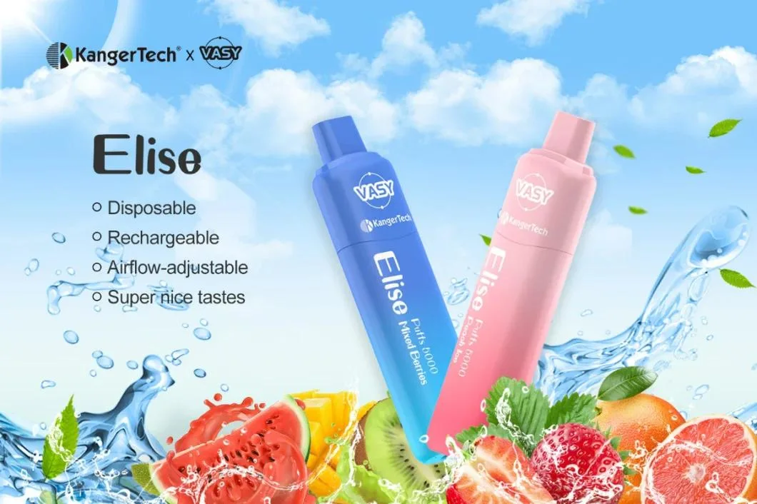 Healthy Disposable Electronic Cigarettes Kangertech Vasy Elise 5000 Puffs Without Nicotine Zero