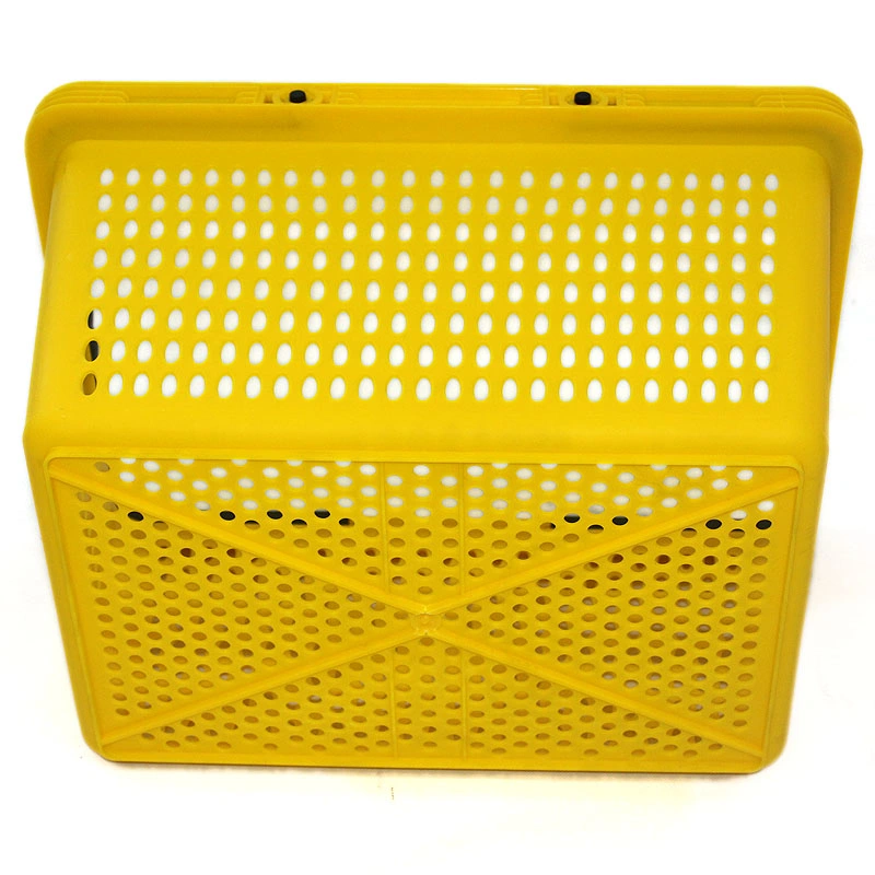 High-Quality Supermarket Shopping Plastic Basket Double-Handle Colorful