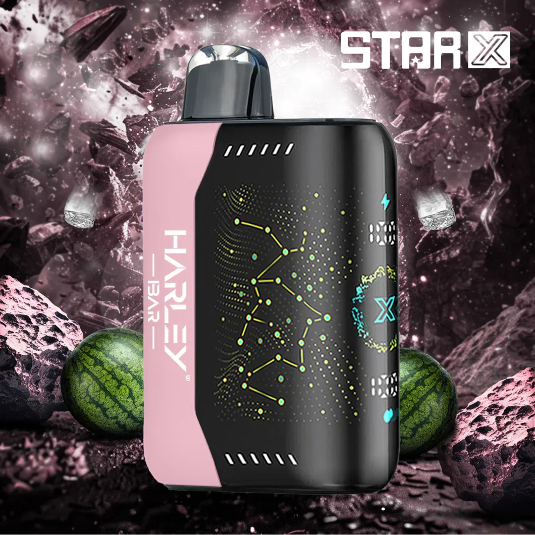 Harleybar Star-X 25K Puffs EU Wholesales E Cigarette Sky Star 3D Curved Screen Disposable Pulse Power Vape 25000 Geek Price Bar