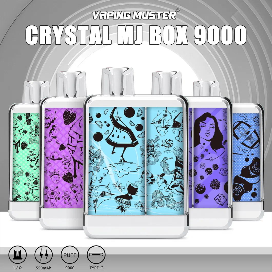 Vaping Muster Big Sale Crystal Box 9000 Vape Pod Wholesale Vape Pen