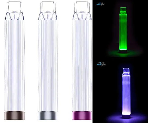 5% Salt Nicotine with 550mAh Battery 7 Colors LED Light Flash Vaping 3 Ml E-Liquid 800puffs Disposable Vape